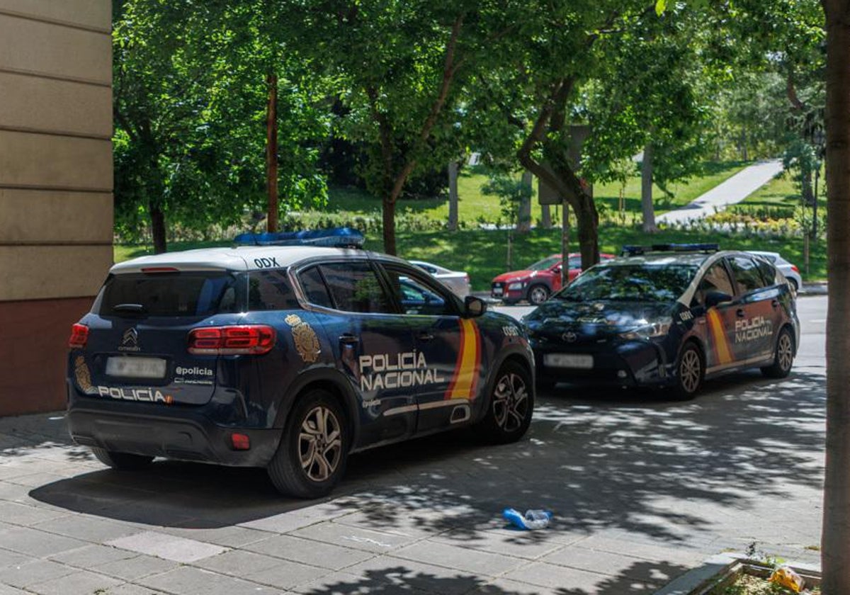 Dos coches de la Policía Nacional en San Blas