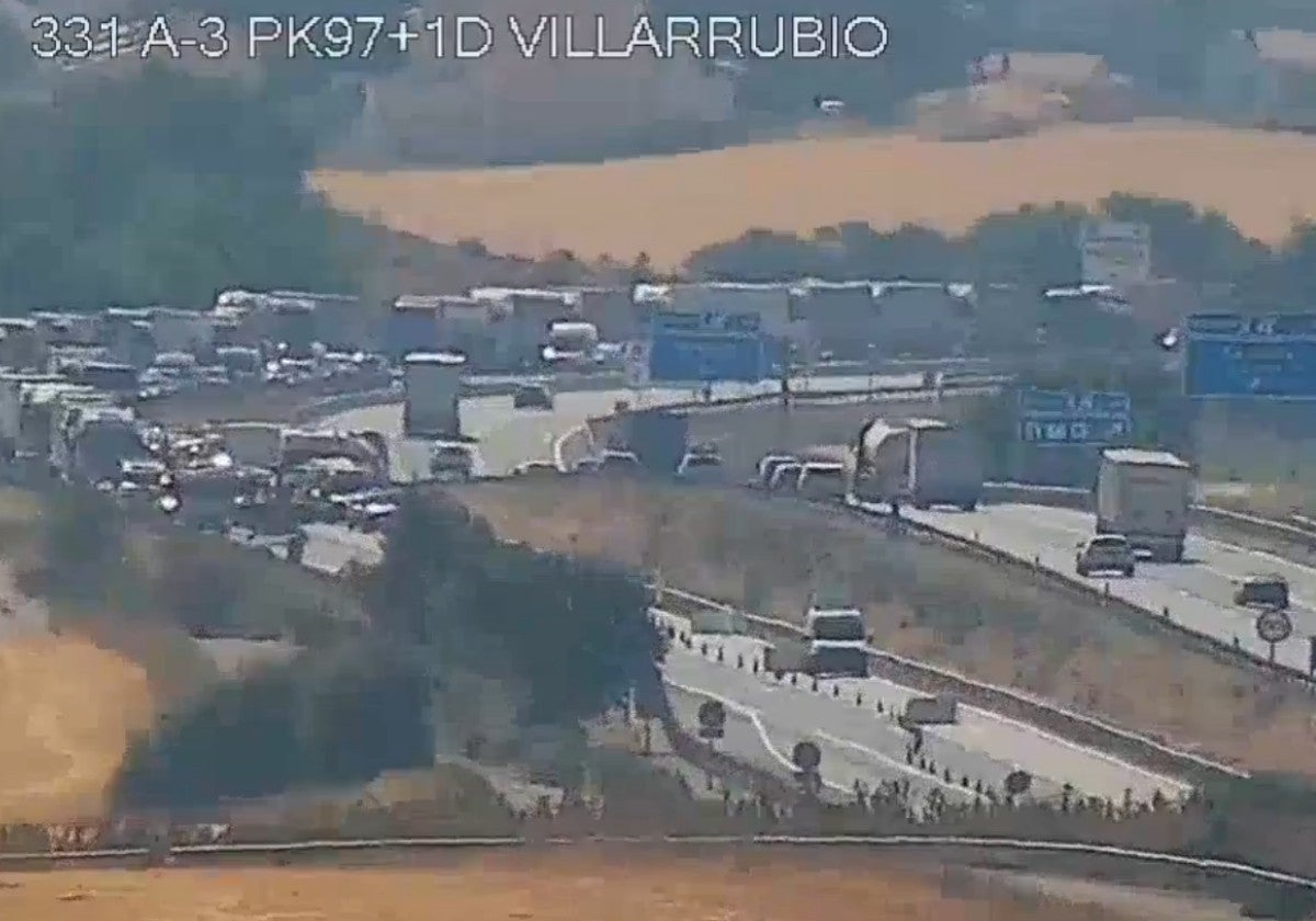 Varias personas heridas por una colisión en cadena con nueve vehículos implicados en la A-3