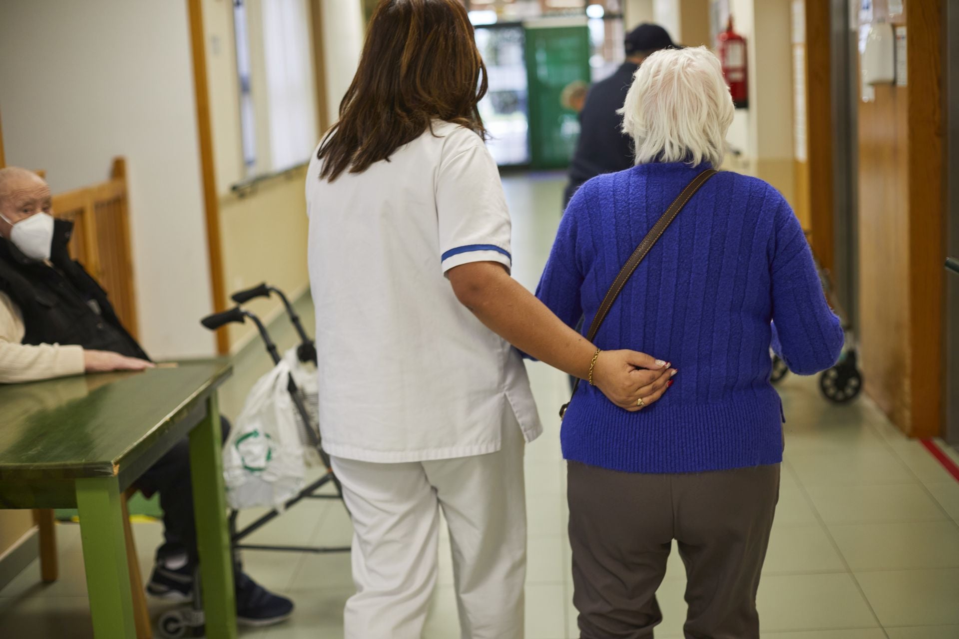 Interior de una residencia de mayores en Madrid