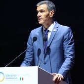 El presidente del Gobierno, Pedro Sánchez, este jueves en Roma