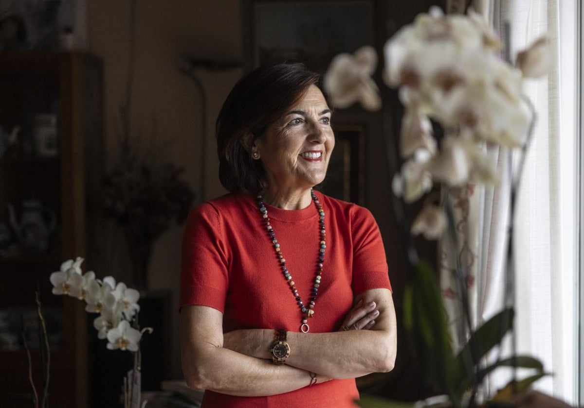 Rosa Rodríguez, tras la conversación con ABC, en La Coruña