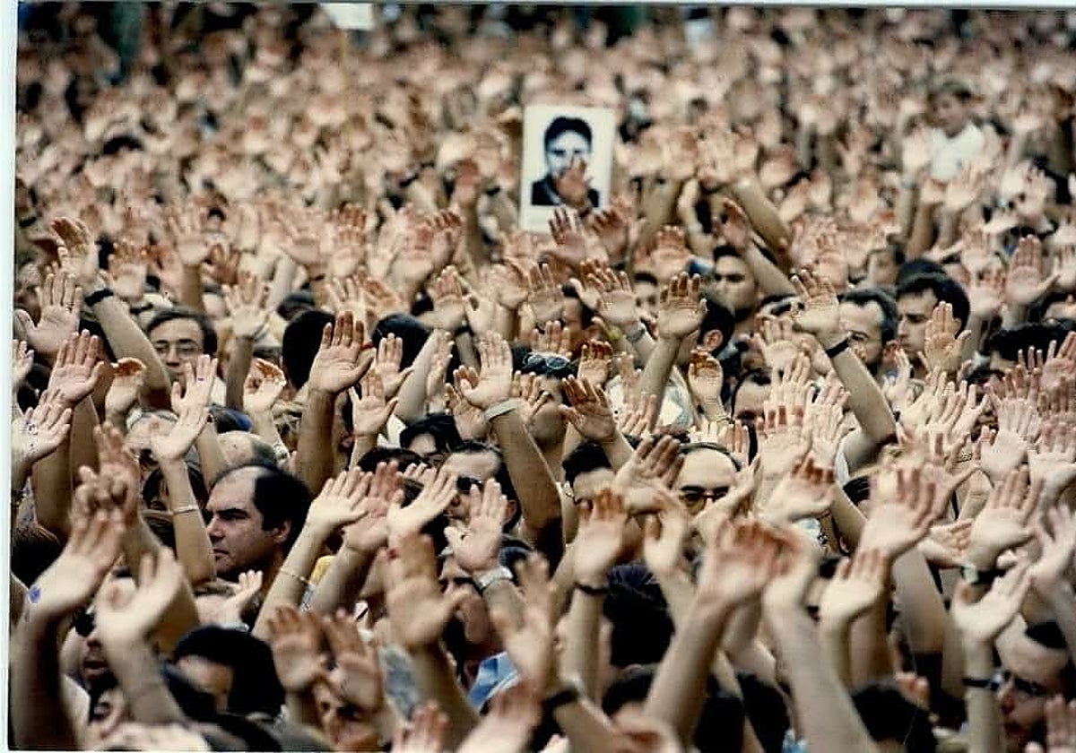 Manifestación tras el asesinato de Miguel Ángel Blanco