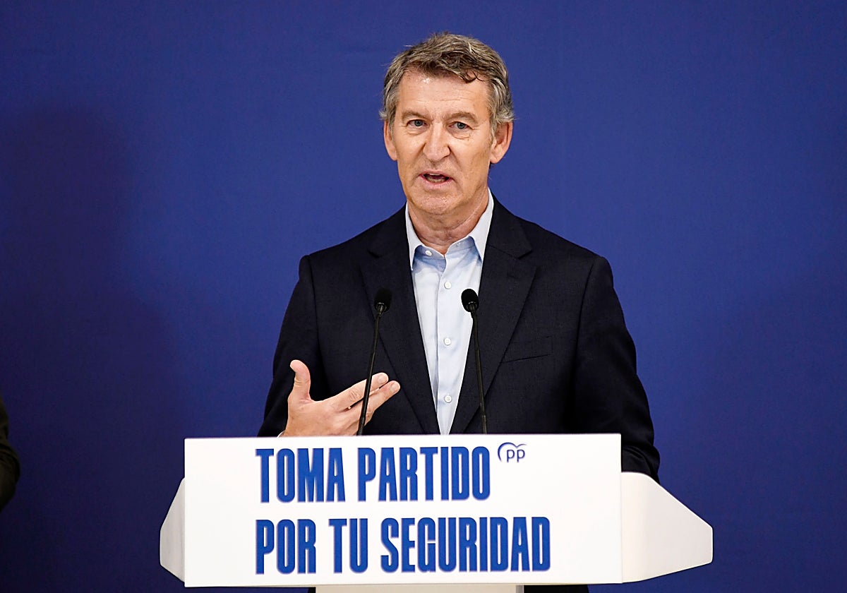 El líder de la oposición, Alberto Núñez Feijóo