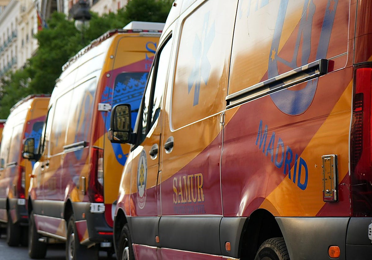 Una imagen de archivo de ambulancias del Samur