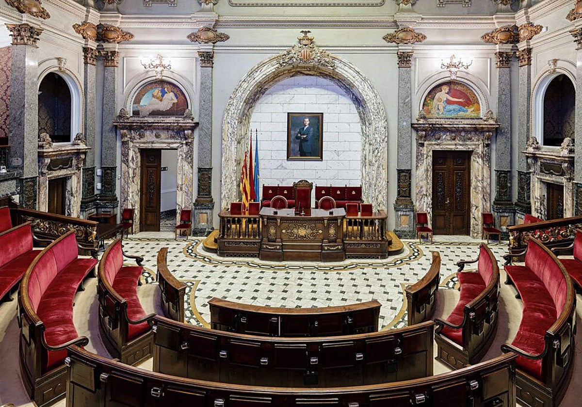 Imagen de archivo del pleno municipal del Ayuntamiento de Valencia