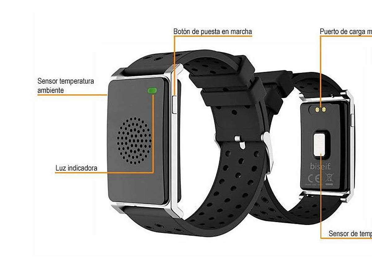 La pulsera de Biseif alerta con tres alarmas antes de la aparición de los primeros síntomas