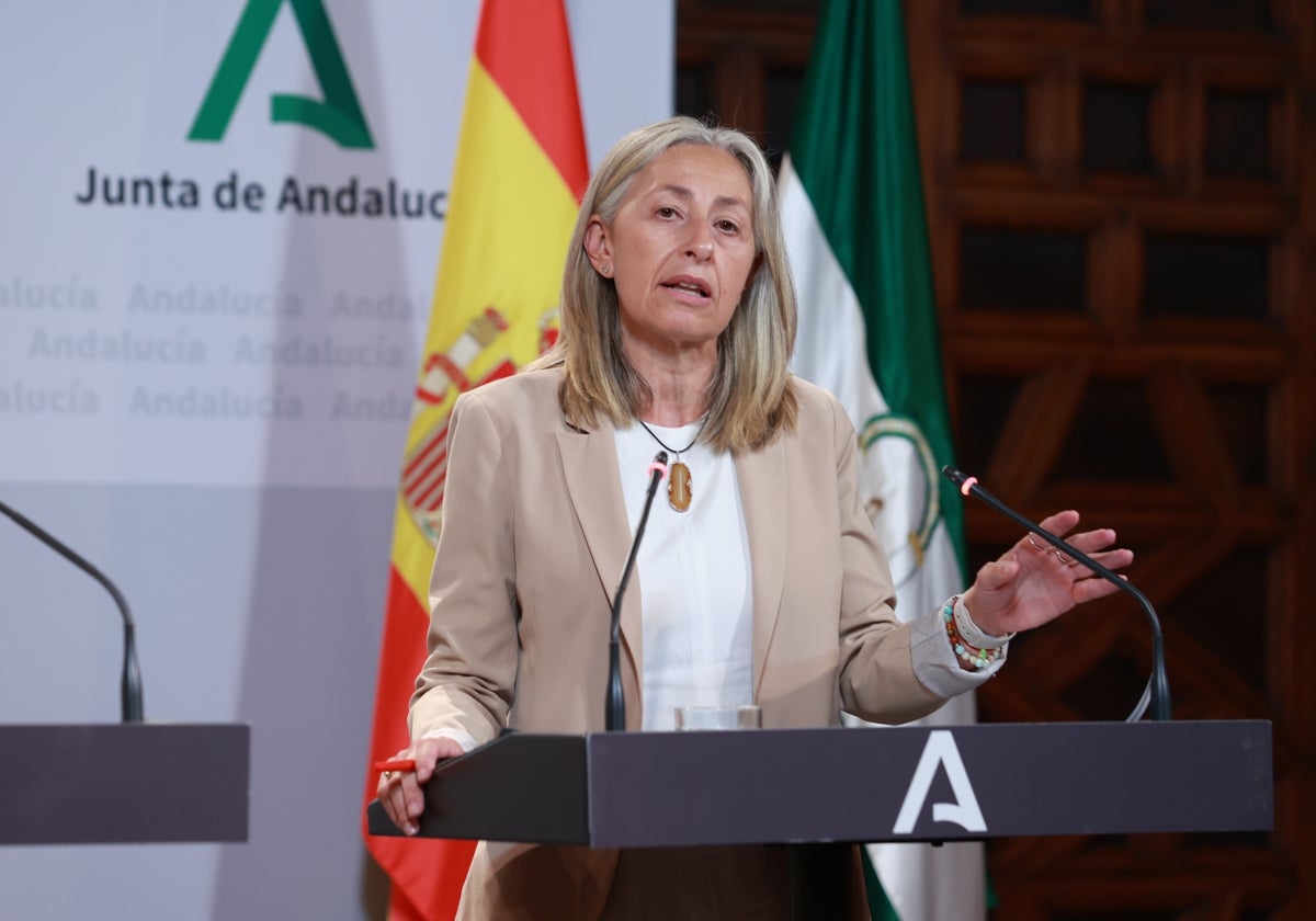 La consejera de Salud y Consumo, Rocío Hernández, tras el Consejo de Gobierno