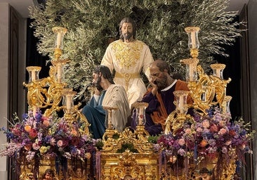 El Señor de las Penas y la Oración en el Huerto, en su paso, el Domingo de Ramos de 2025