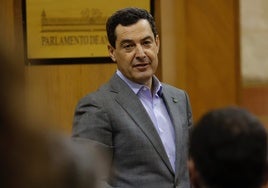 El presidente de la Junta de Andalucía, Juanma Moreno