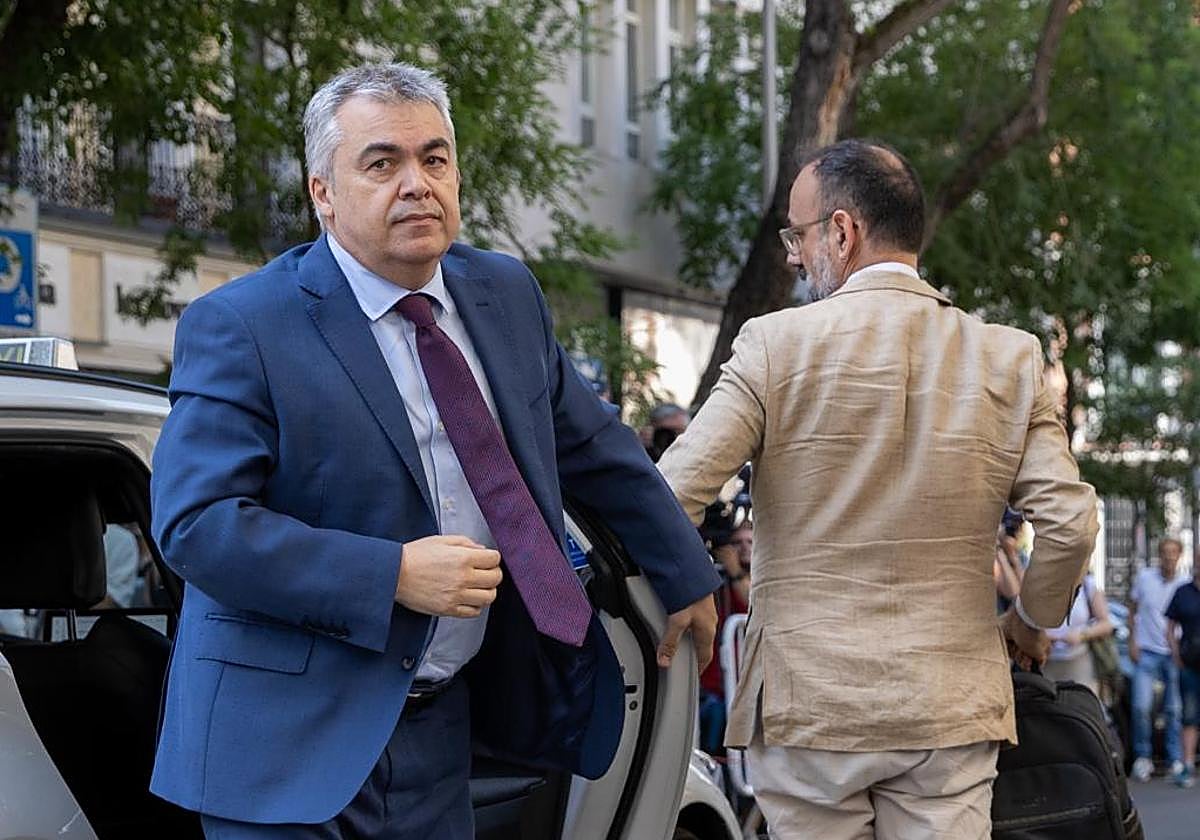 Santos Cerdán a su llegada al Tribunal Supremo