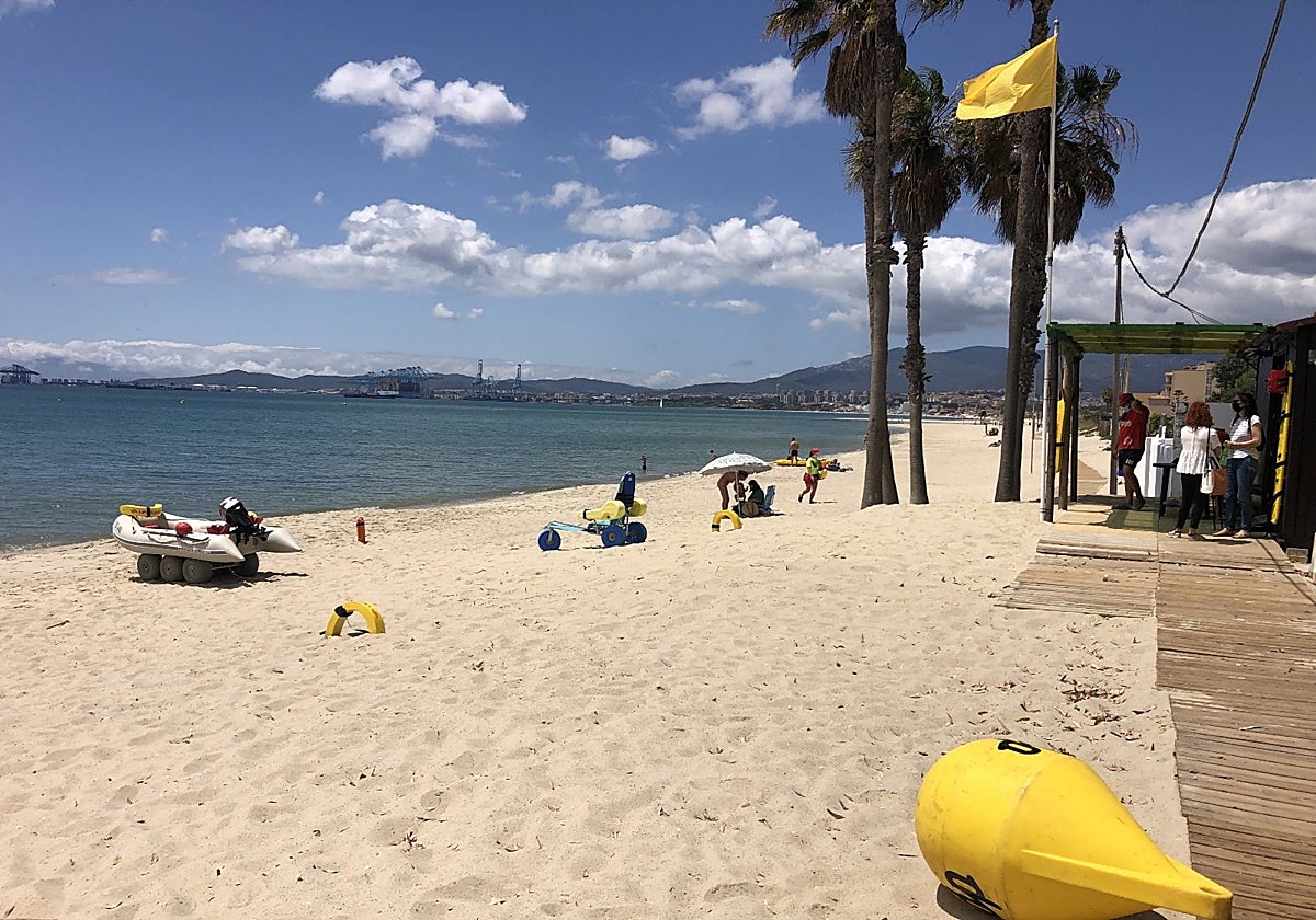 Playa de Palmones en Los Barrios (Cádiz).