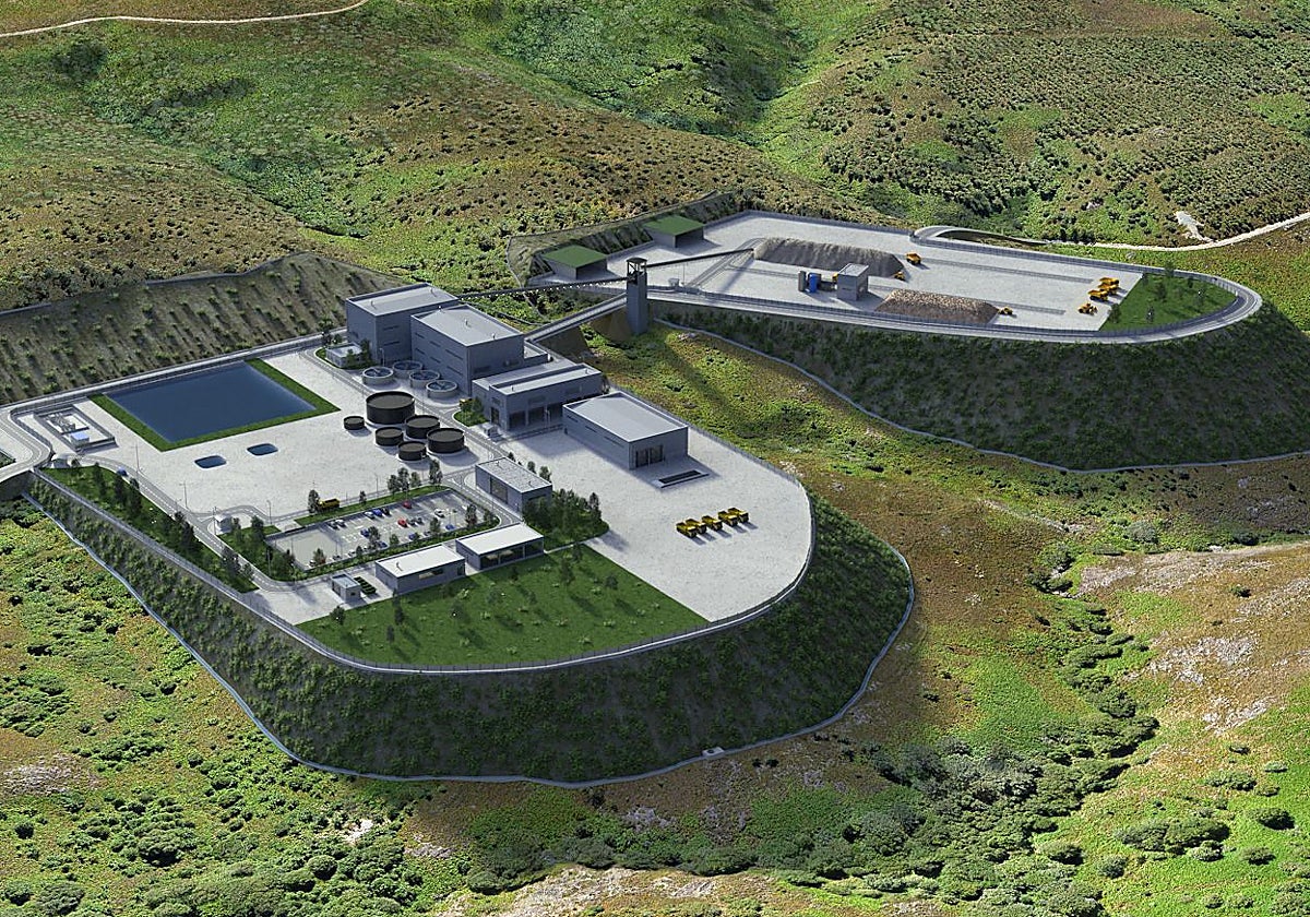 Recreación del proyecto de la mina de Doade