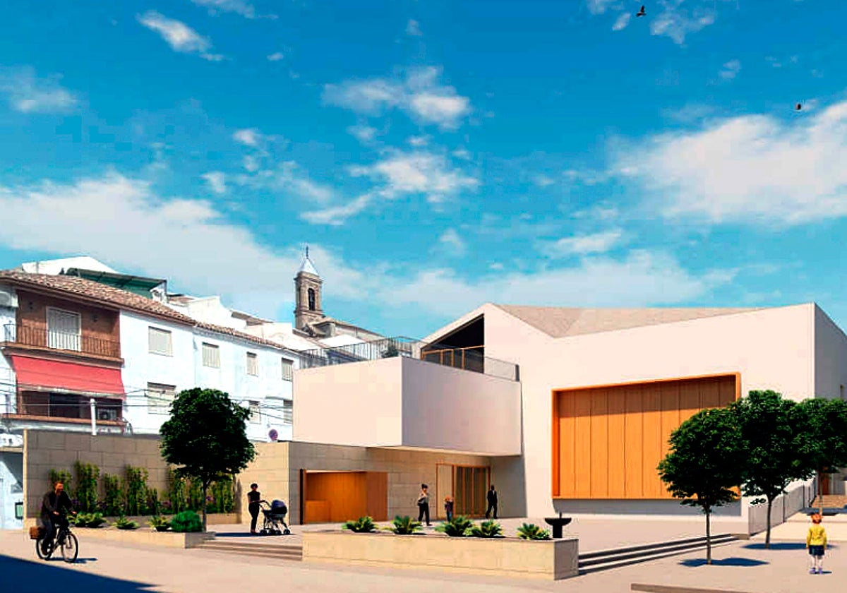 Infografía del proyecto del teatro en Carcabuey