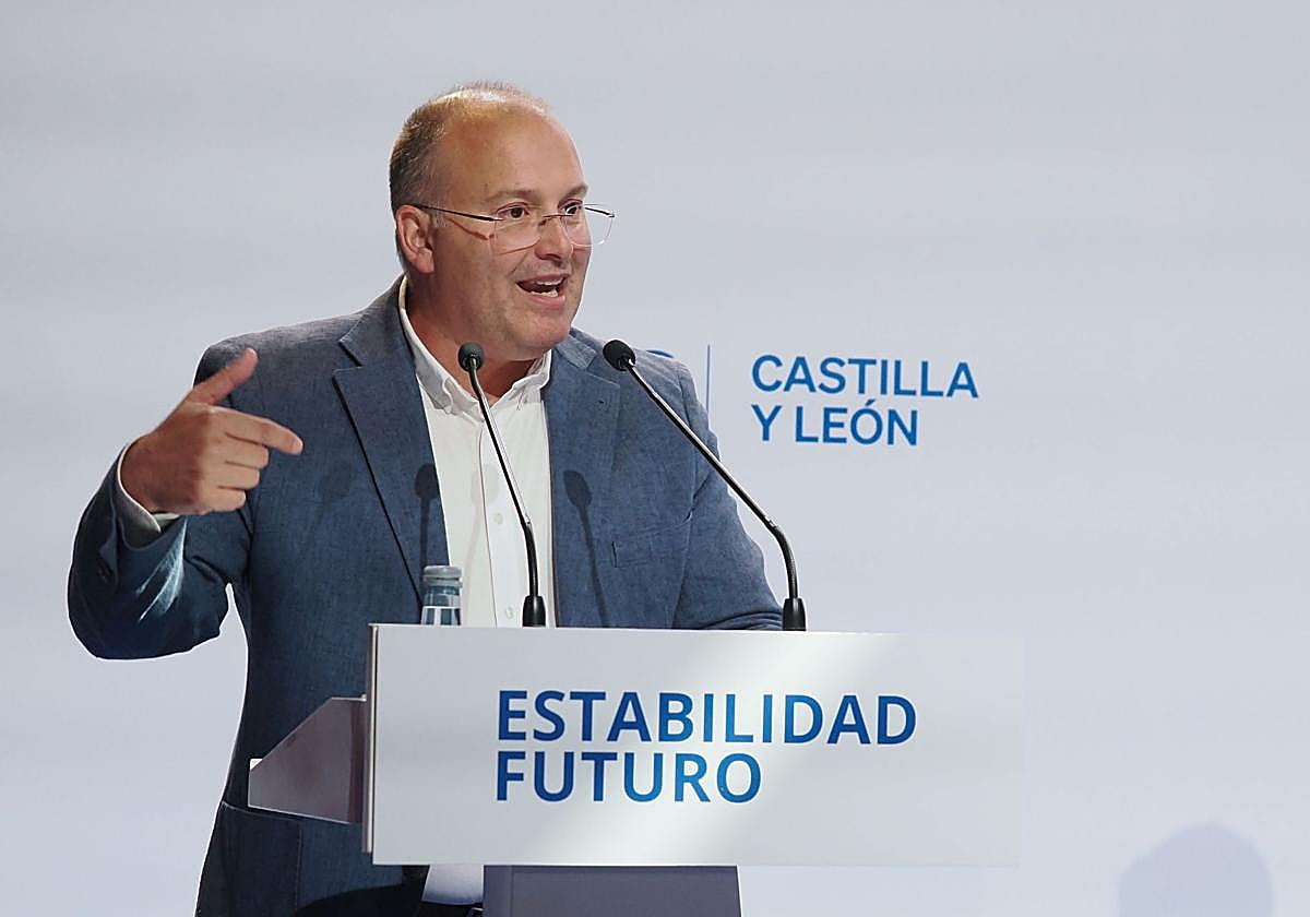 Miguel Tellado, secretario general del Partido Popular, en Valladolid