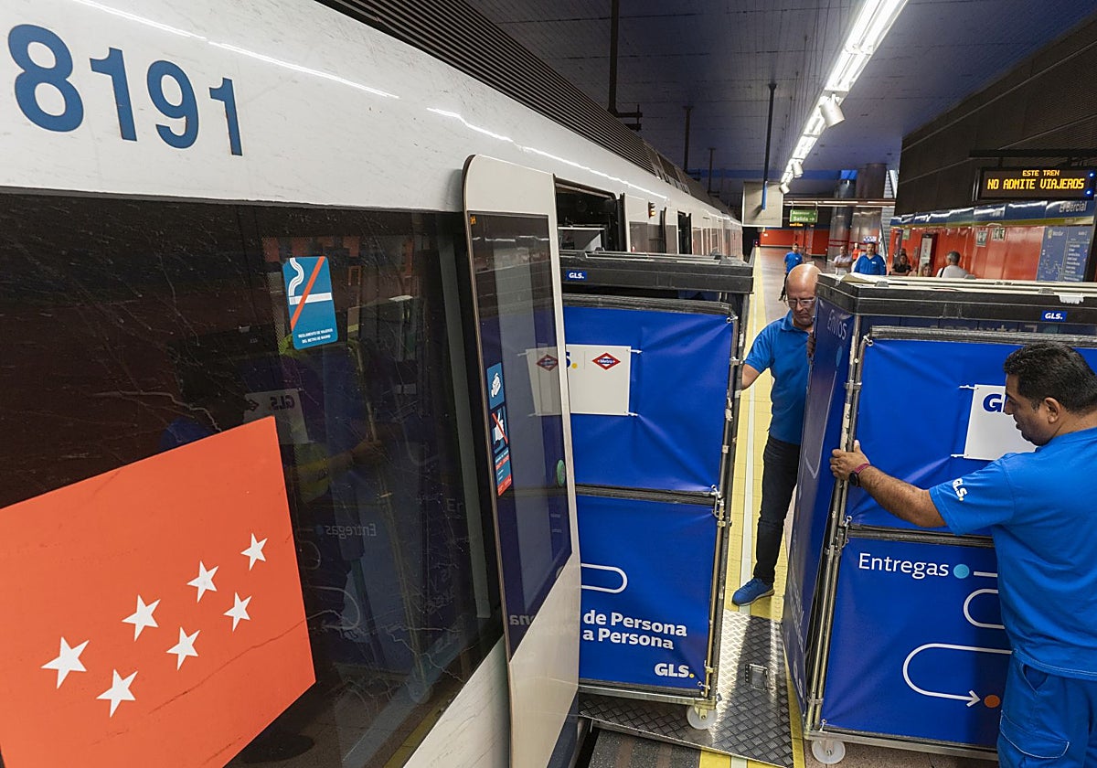 Transporte de mercancías por Metro en su prueba piloto