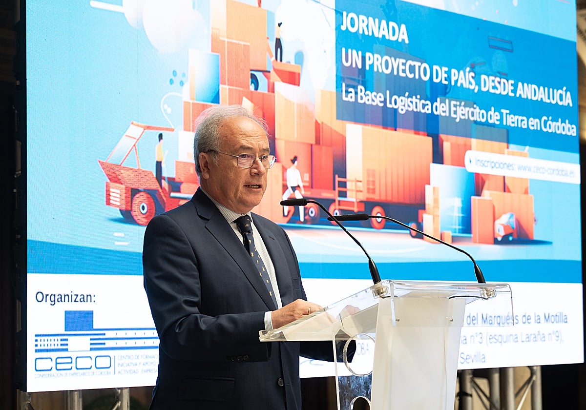 El presidente de CECO, Antonio Díaz, este miércoles en Sevilla