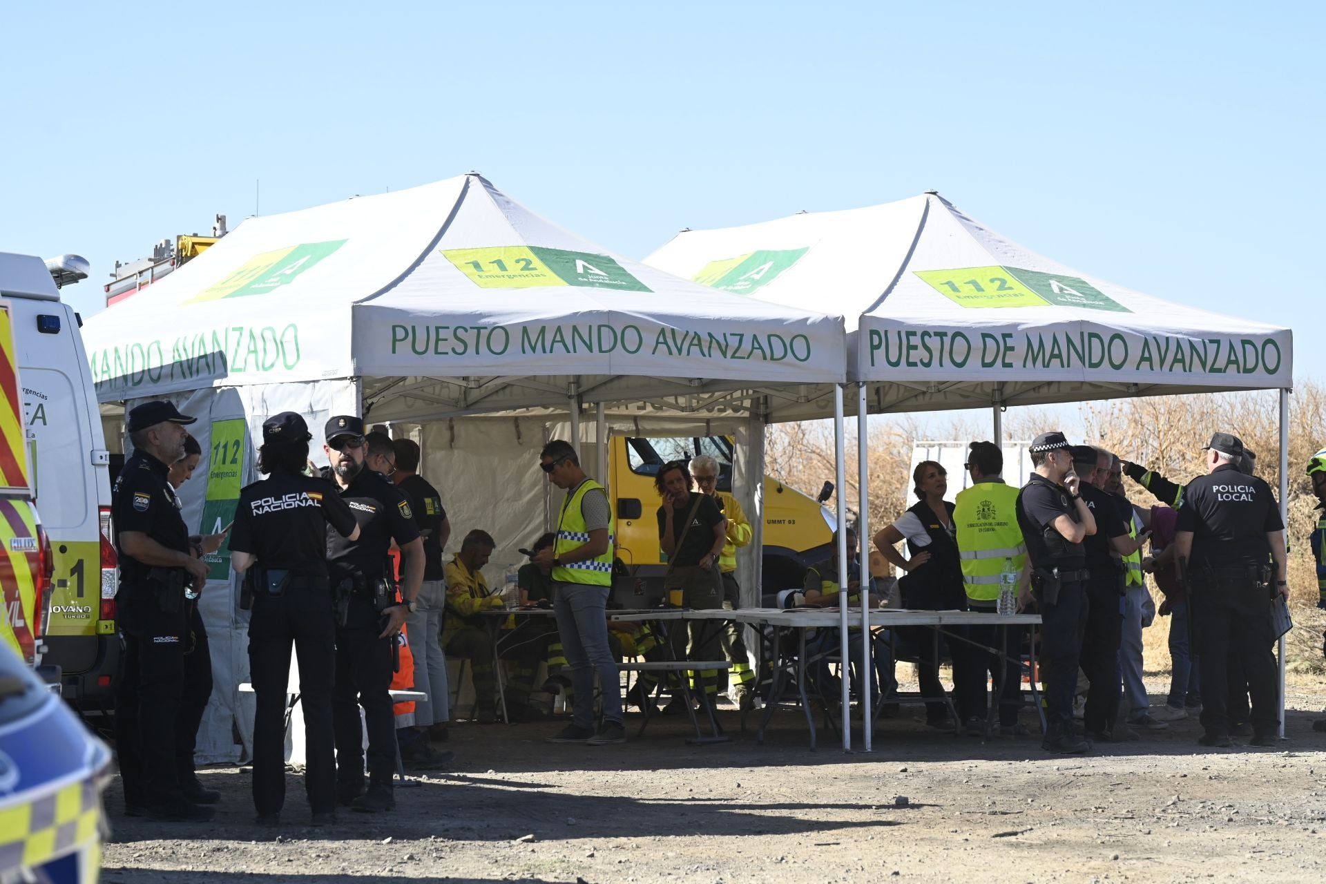Las mejores imágenes del centro de operaciones para el incendio en la Sierra de Córdoba