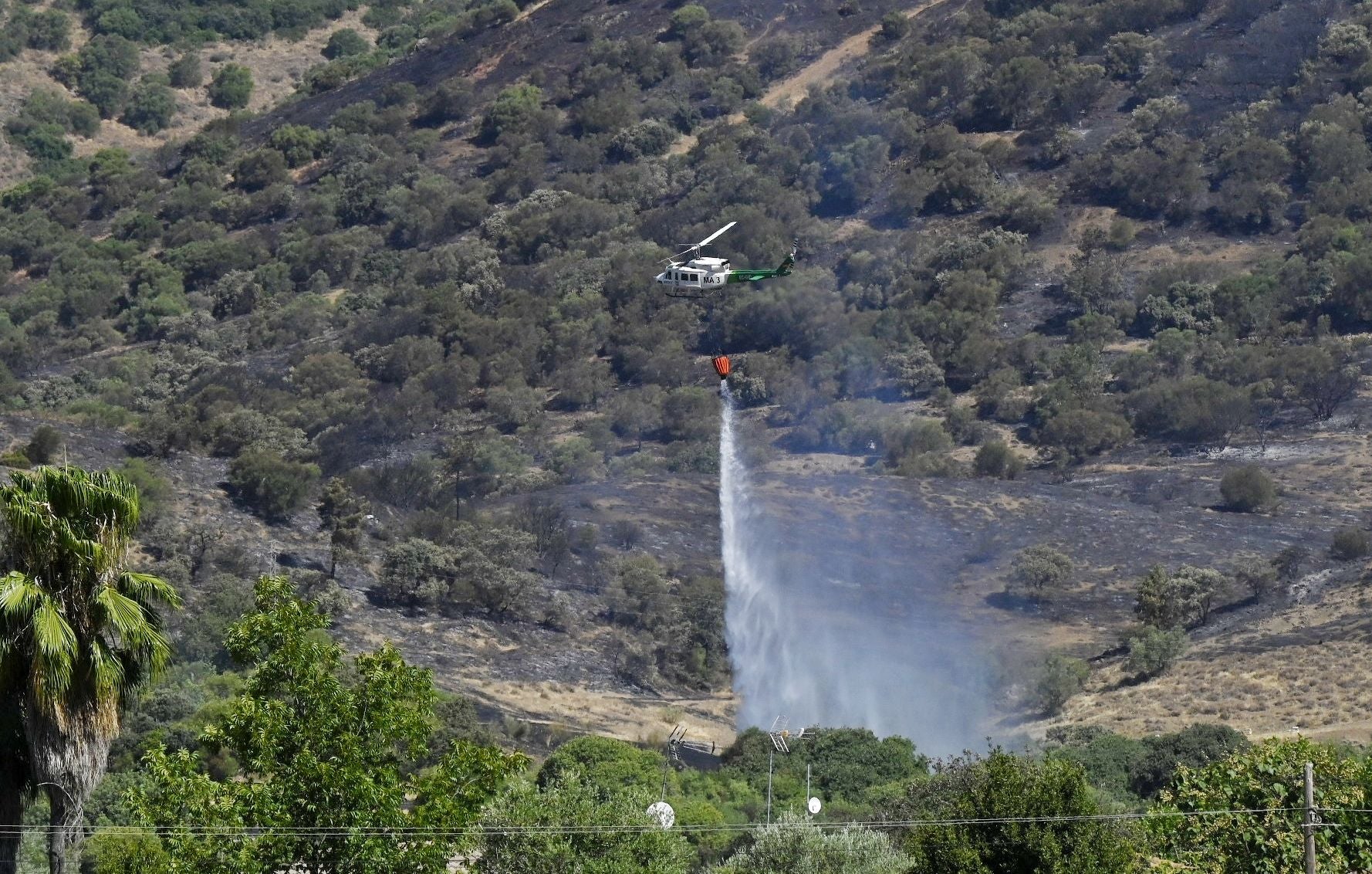 Las mejores imágenes del centro de operaciones para el incendio en la Sierra de Córdoba