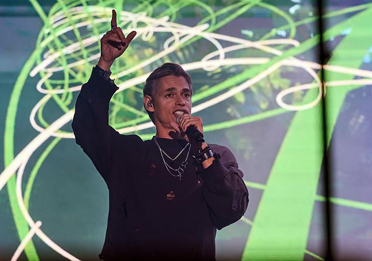 El cantante Carlos Baute en uno de sus conciertos en España