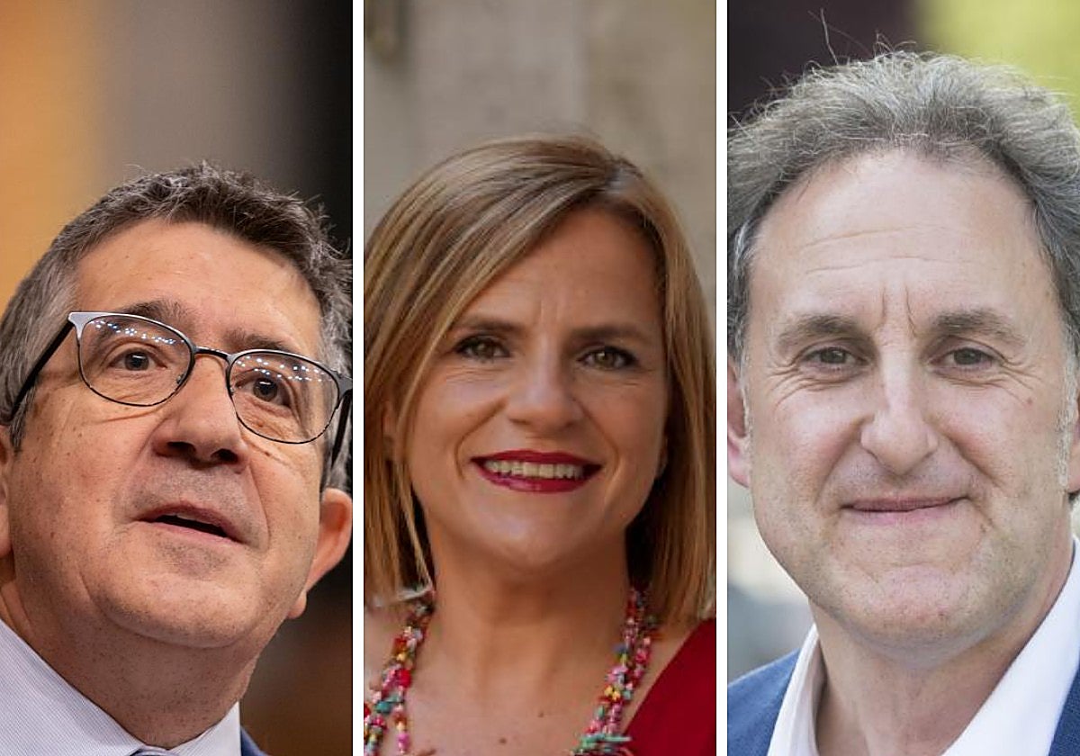 Patxi López, Pilar Bernabé y Alfonso Gil