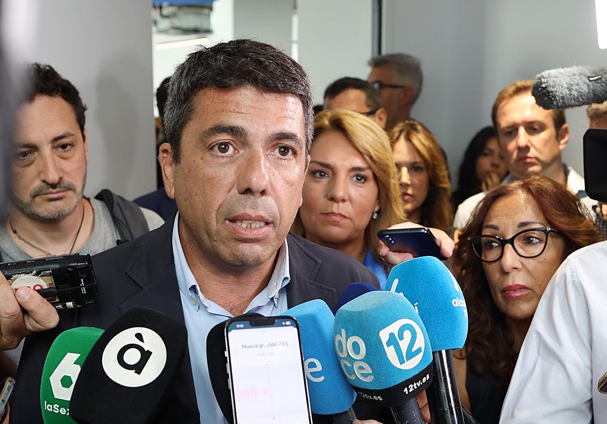 Imagen del presidente de la Generalitat, Carlos Mazón, en las jornadas del Plan VIVE