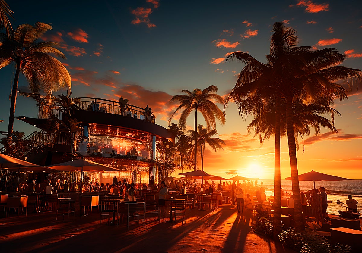 Imagen de cómo quedaría el Starlite Beach Cub dentro del complejo Laguna