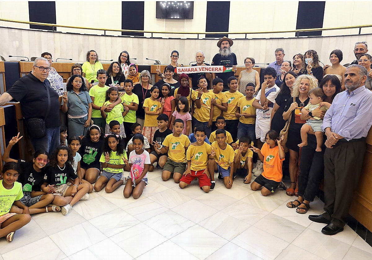 Niños saharauis en el Palacio Provincial de la Diputación de Alicante