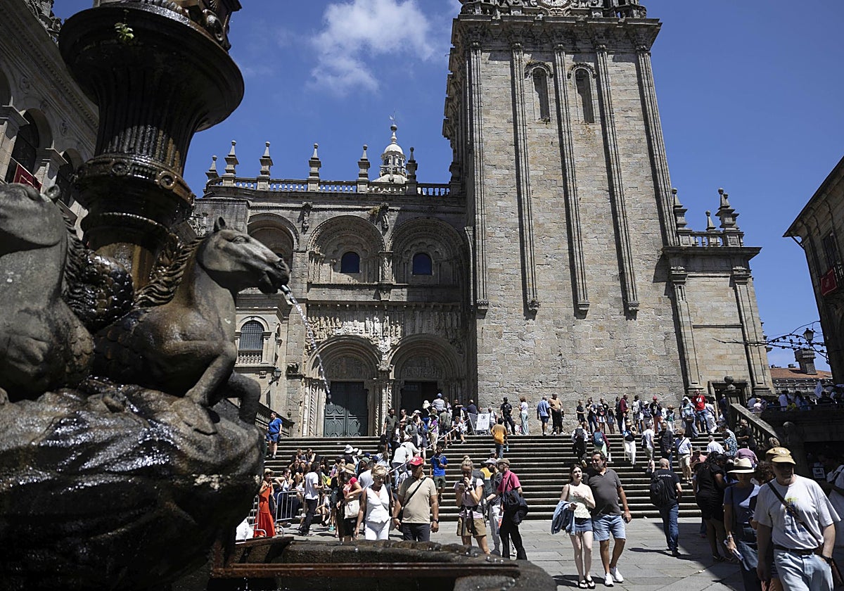 Plaza de Platerías en la Catedral de Santiago de Compostela