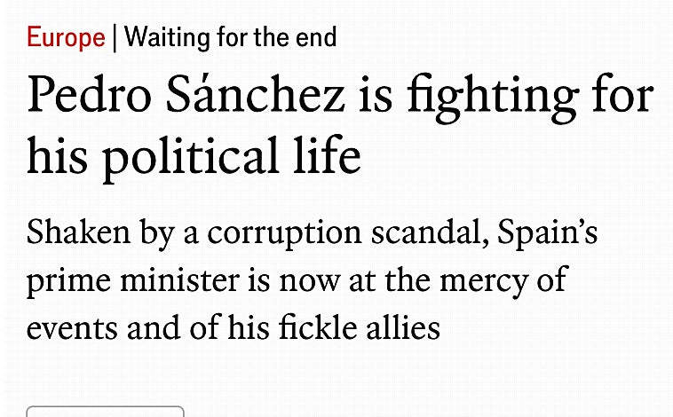 Imagen - Captura del artículo del periódico británico semanal, 'The Economist'