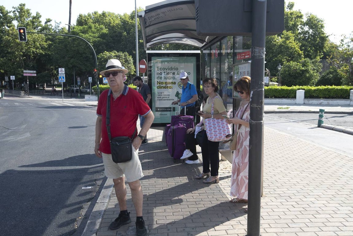 Viajeros en los autobuses de Aucorsa, en imágenes