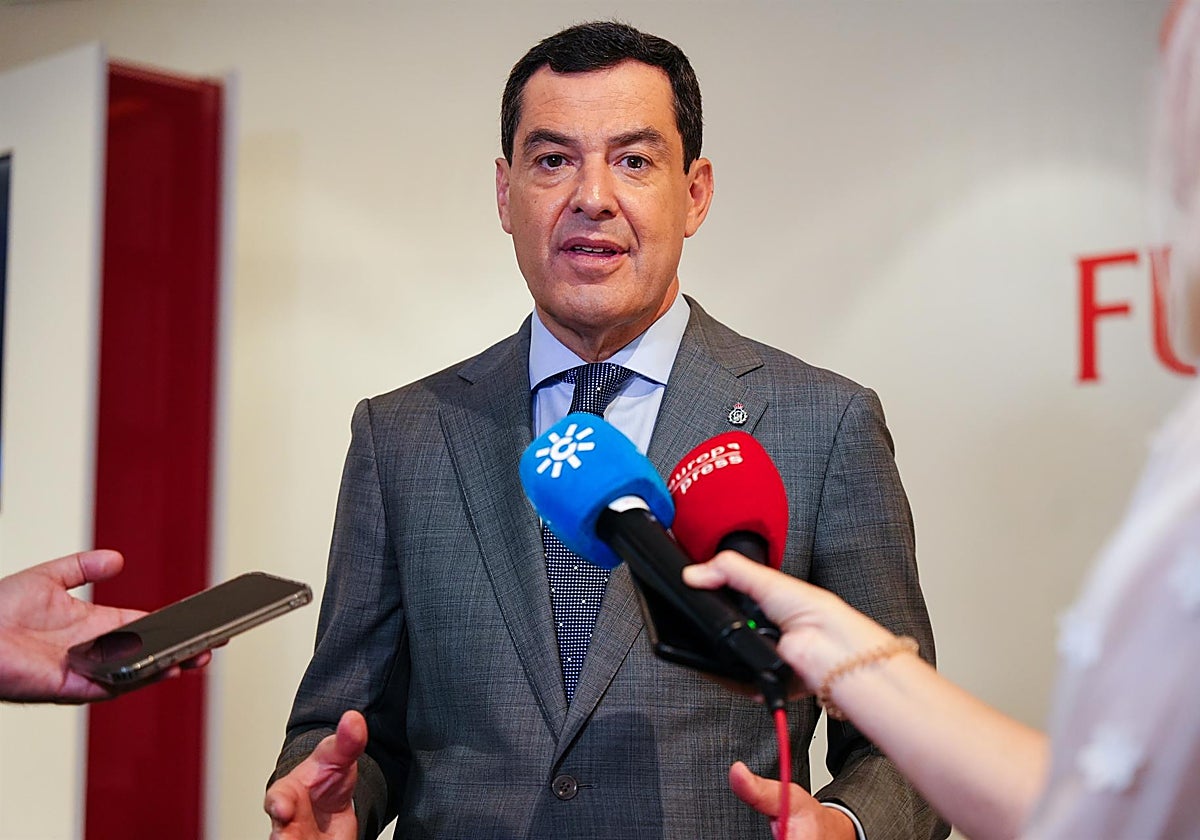 El presidente de la Junta de Andalucía, Juanma Moreno