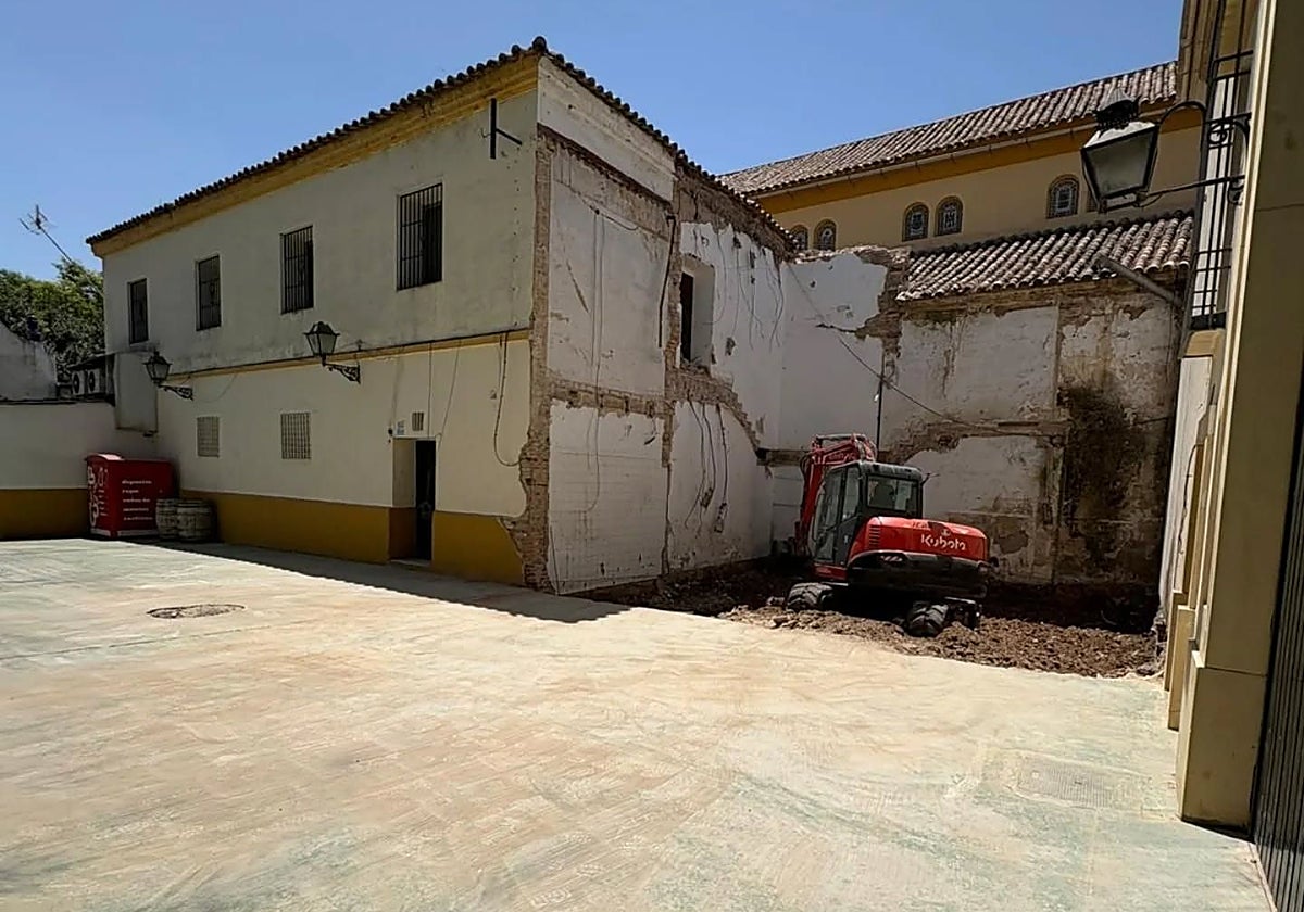 Obras de ampliación de la casa de hermandad de la Merced