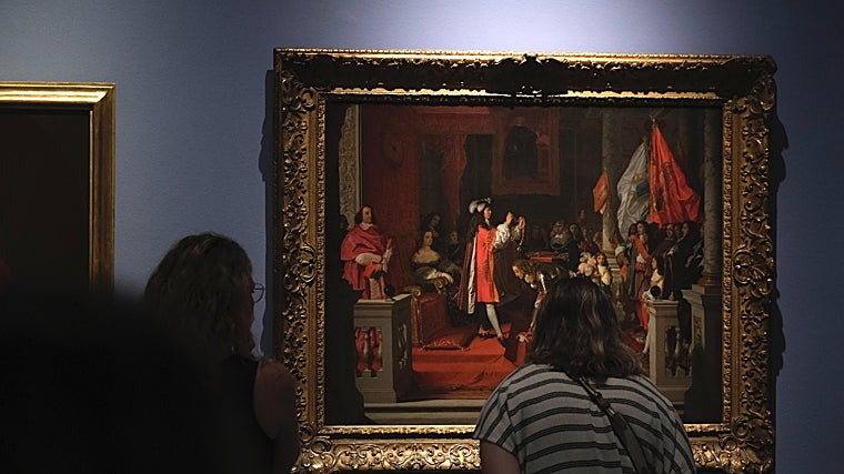 Única obra de Ingres de la colección, «Felipe V imponiendo el Toisón de Oro al mariscal de Berwick»