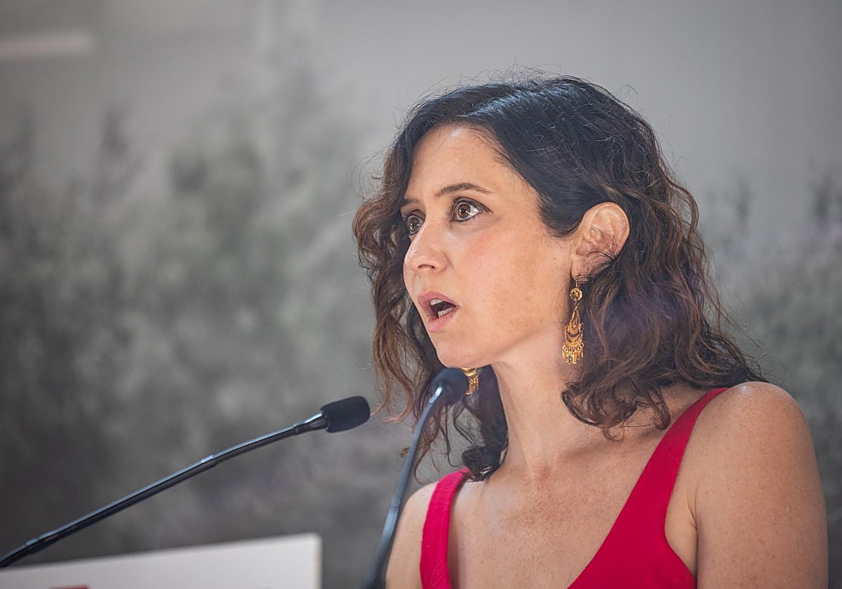La presidenta de la Comunidad de Madrid, Isabel Díaz Ayuso