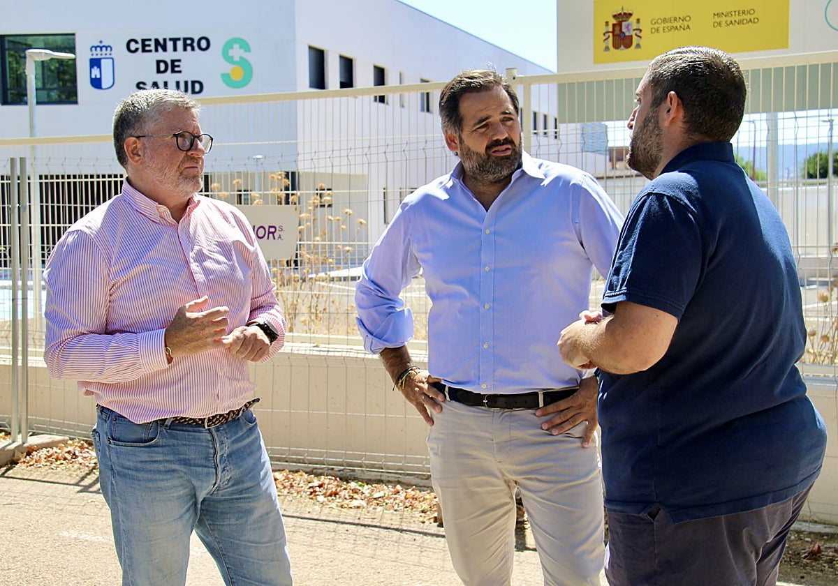 Paco Núñez, presidente del PP en la región, este jueves en Cabanillas del Campo