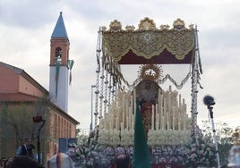 Palio de María Santísima de la O, durante el Sábado de Pasión de 2025