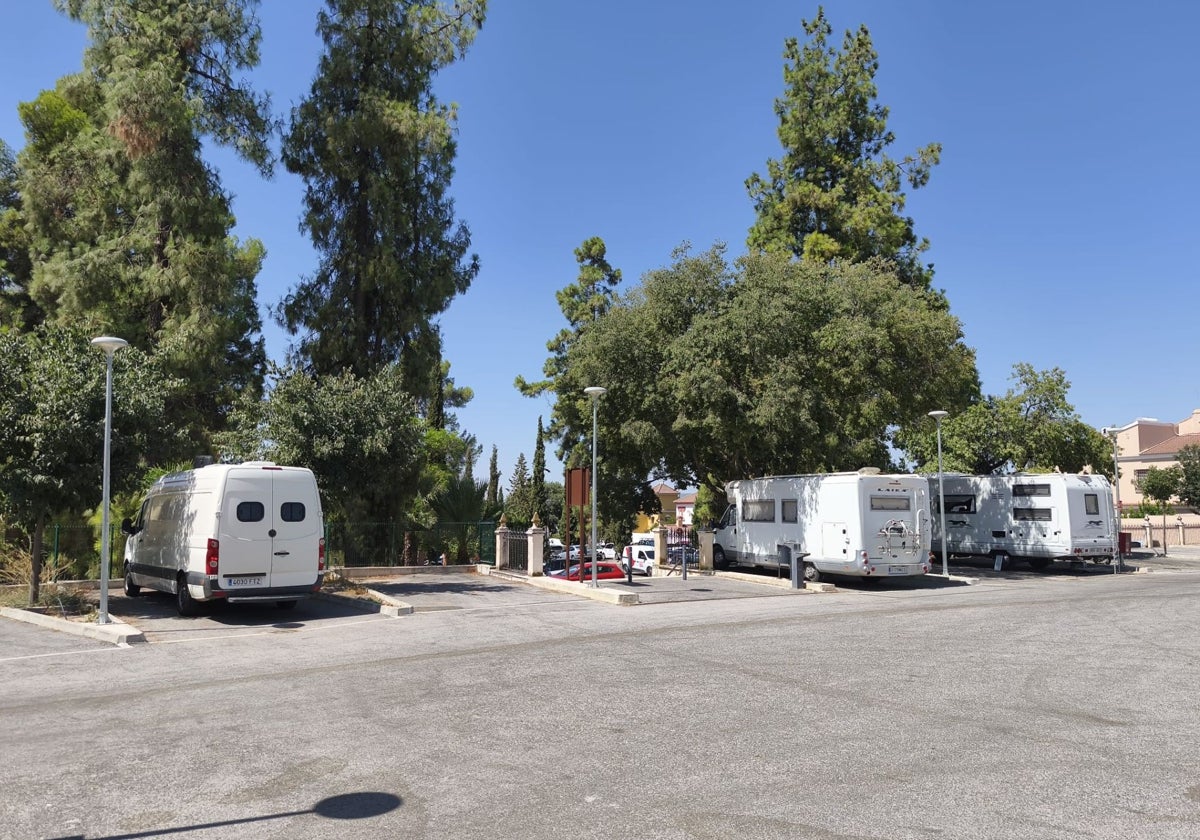 Zona de aparcamiento de autocaravanas donde se produjo el suceso