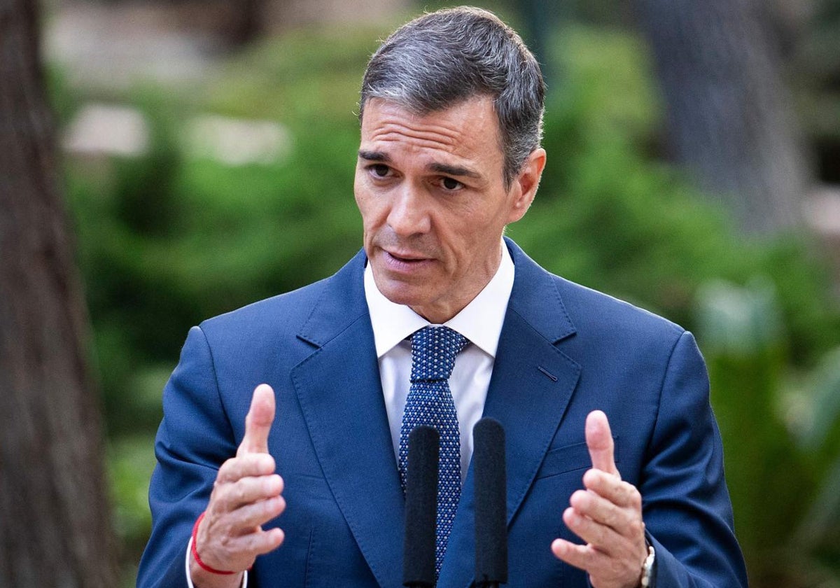 Pedro Sánchez, el pasado martes tras su reunión con el Rey Felipe VI