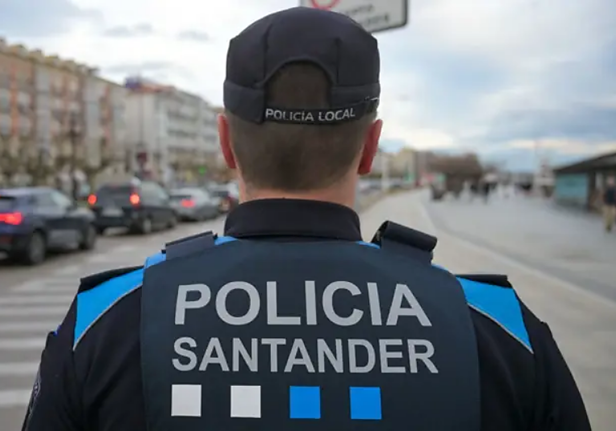 Agente de Policía Local de Santander, imagen de archivo