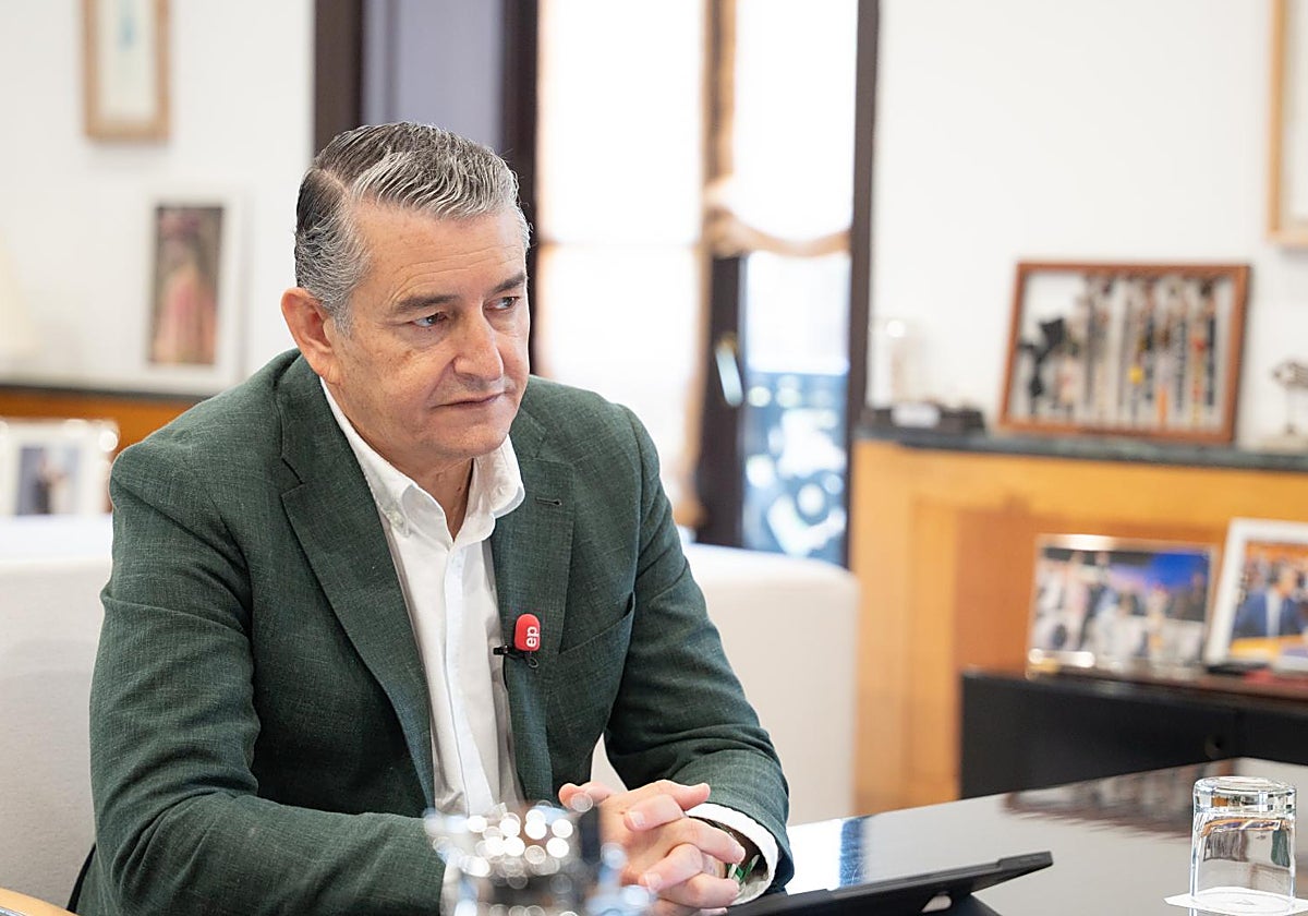 Antonio Sanz durante un momento de la entrevista