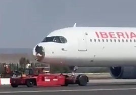 Un avión tiene que volver de emergencia a Barajas tras chocar contra un pájaro que le destrozó el morro