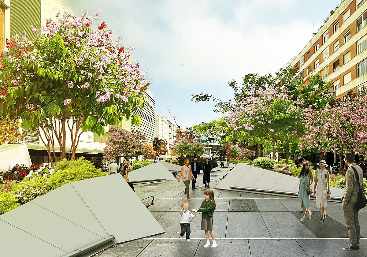 De esta manera lucirá la plaza de Salvador Dalí a partir del verano de 2026, cuando previsiblemente terminarán las obras