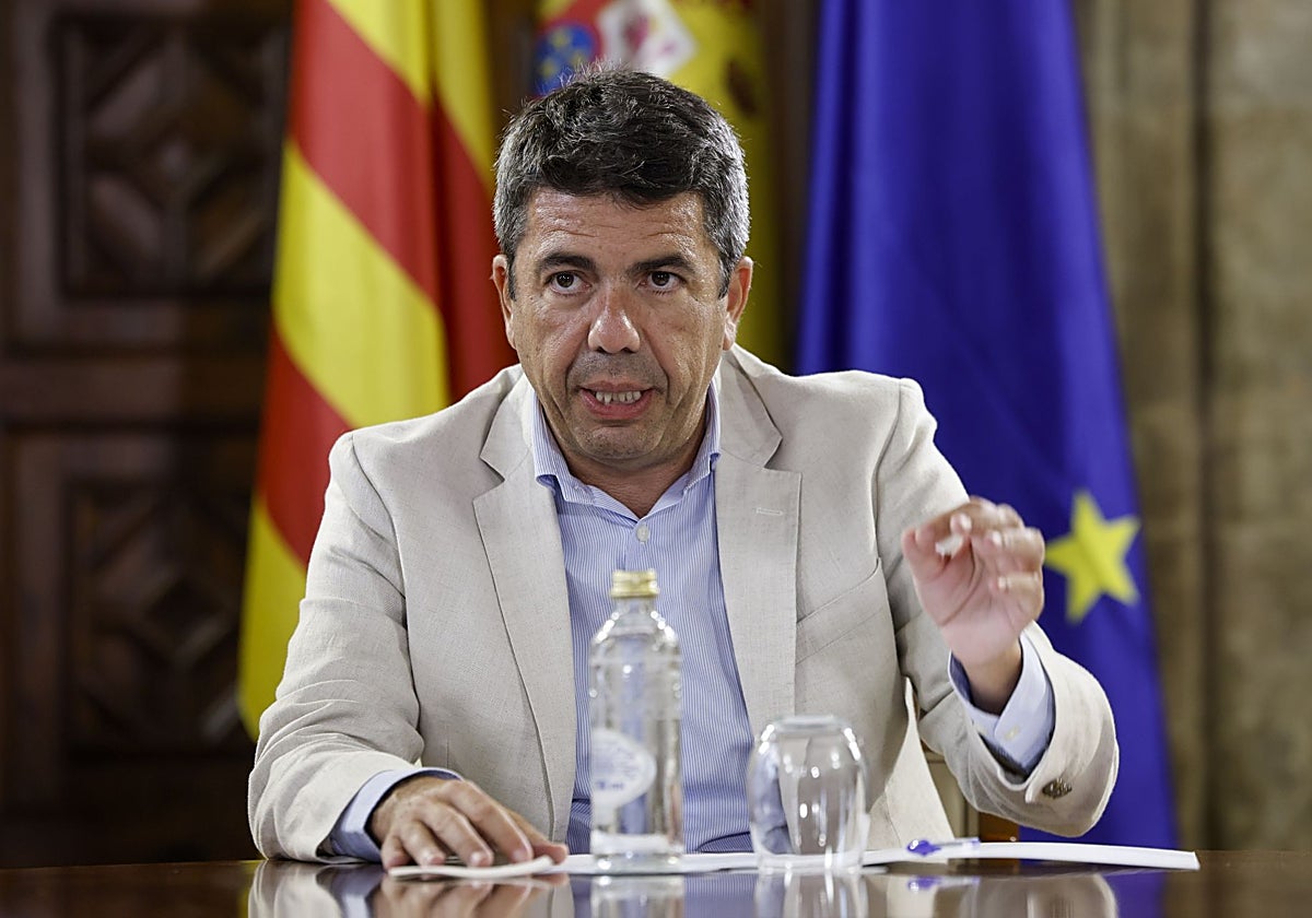 Imagen de archivo del presidente de la Generalitat Valenciana, Carlos Mazón