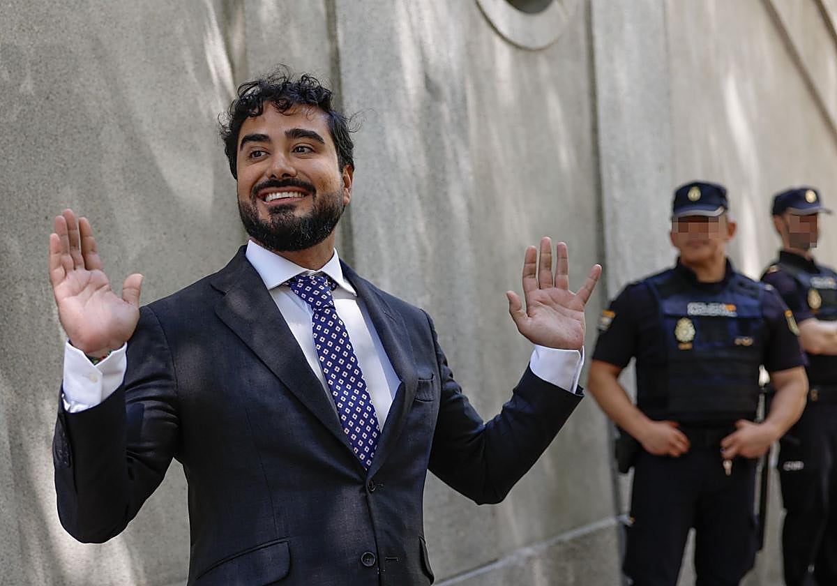 Alvise Pérez, durante una reciente comparecencia en el Tribunal Supremo