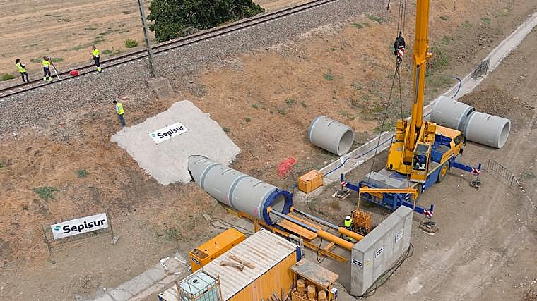 Obra de Sepisur para ADIF en Villa del Río