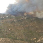 Los cambios de viento complican el control del incendio de Tarifa