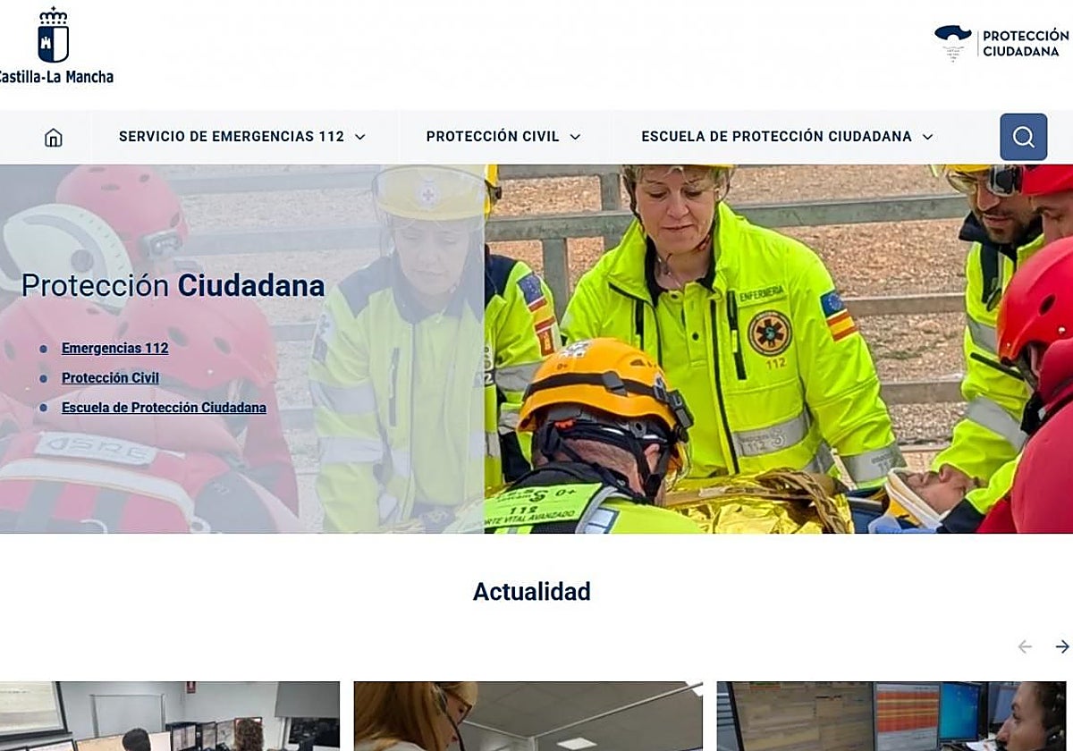 La página web del 112 de Castilla-La Mancha recibe 67.000 visitas en los seis primeros meses del año