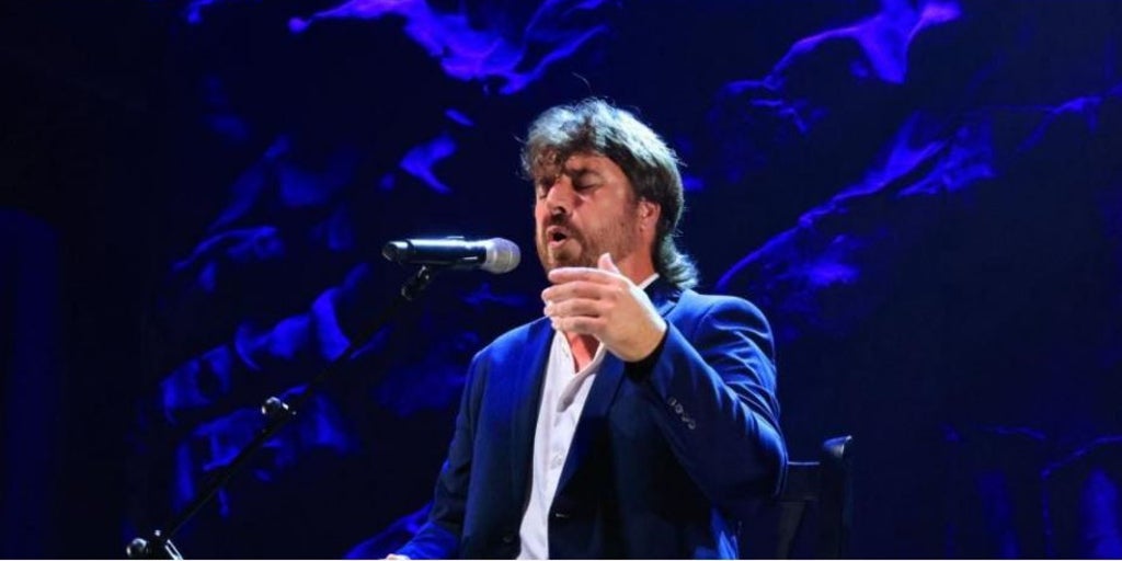 El cantaor de Ciudad Real Gregorio Mora en la final del Festival Internacional del Cante de las Minas