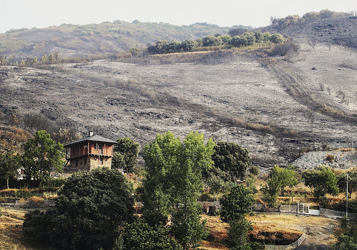Monte calcinado en la zona de Yeres