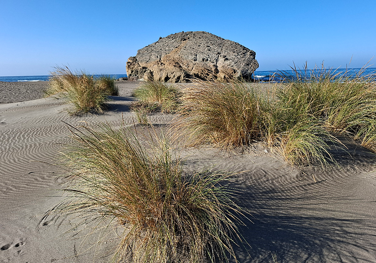 Vista de la cala de Mónsul, una de las joyas del Parque Natural Cabo de Gata-Níjar